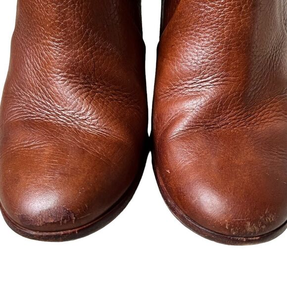 Tory Burch Mae Brown Leather Studded Ankle Boots - Picture 4 of 12